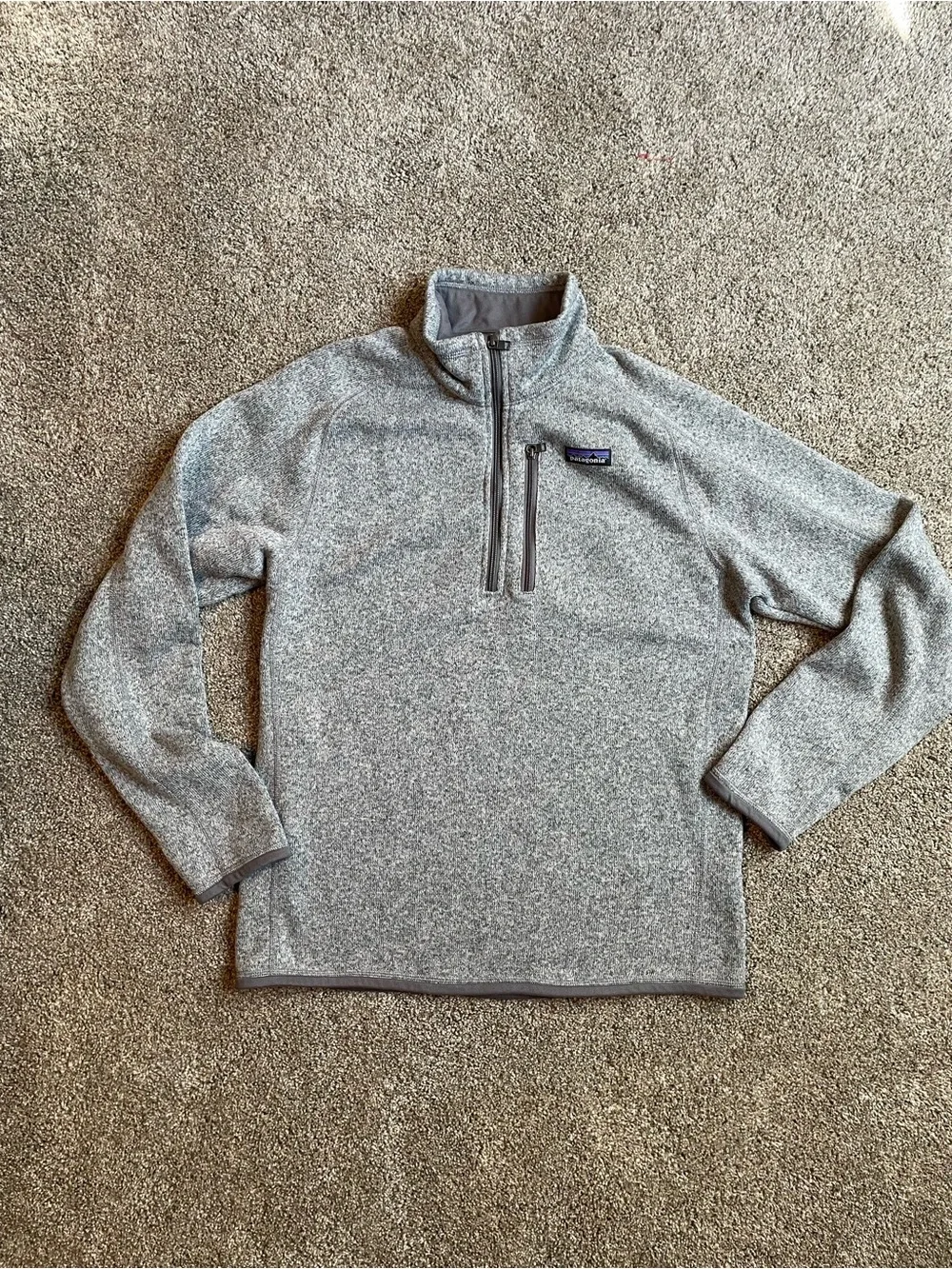 Patagonia Men’s Better Sweater Quarter-Zip Fleece Pullover Heather Gray Medium